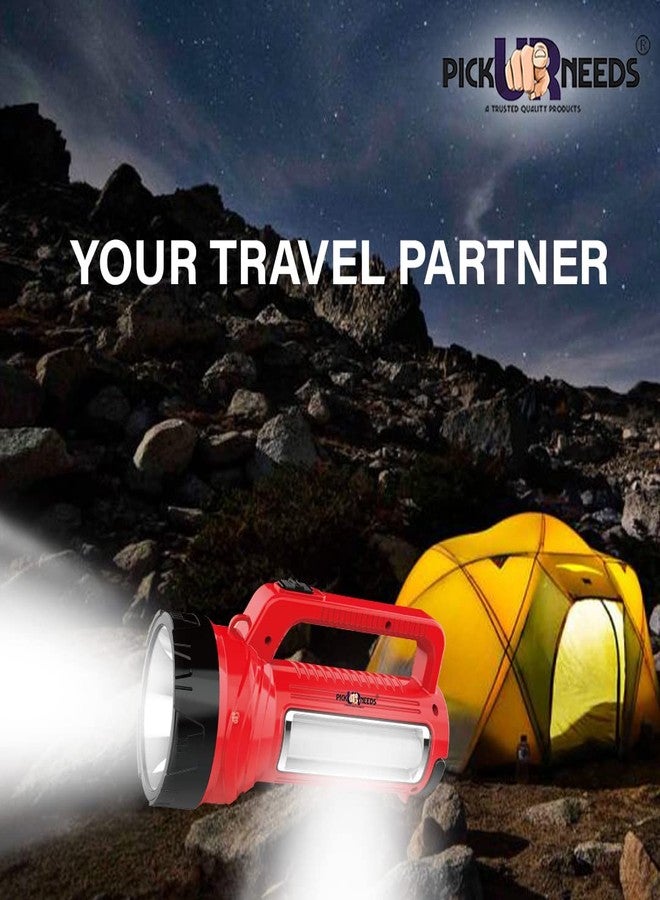 Pick Ur Needs Rechargeable Long Range Emergency Search Torch Light 100W with Side LED Tube - Image 5